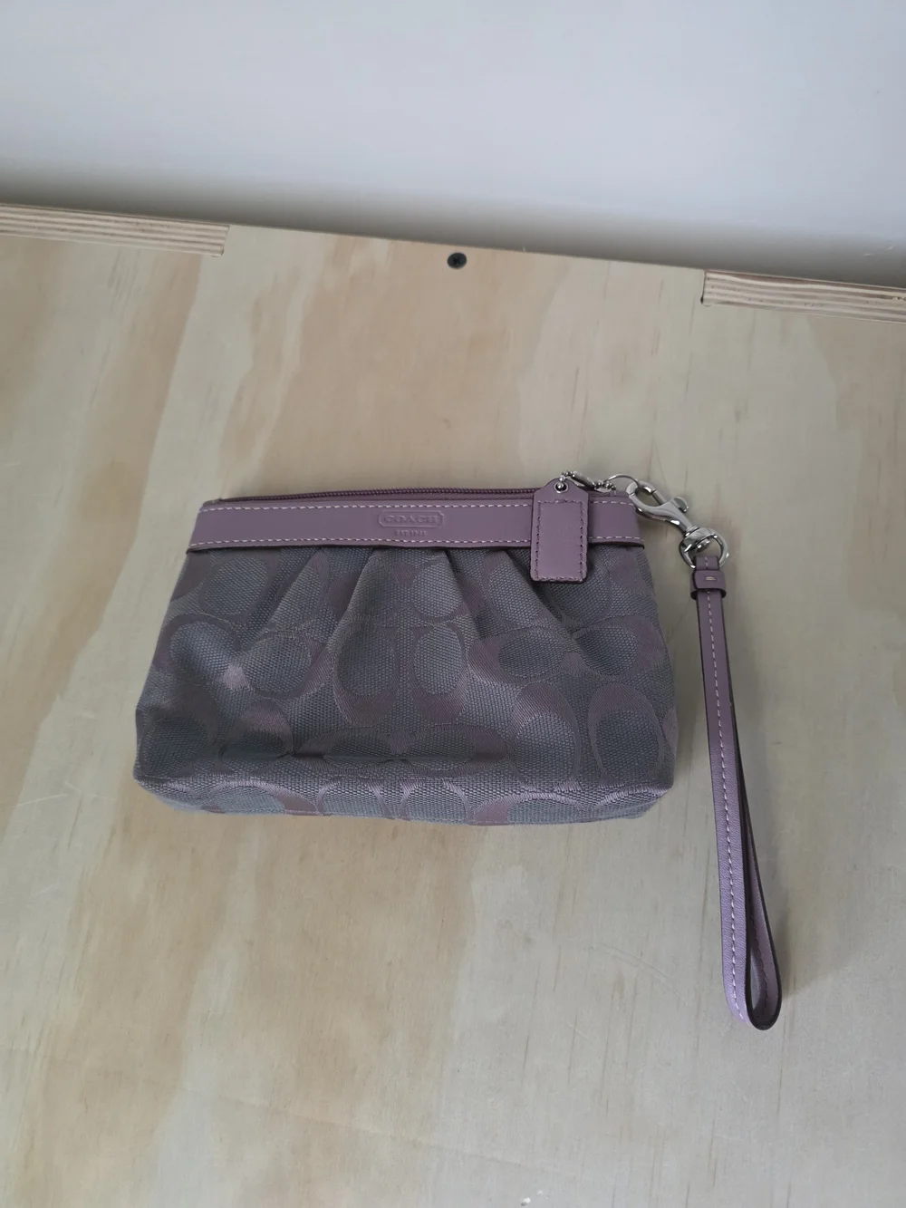 Coach Lilac Signature Wristlet
